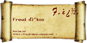Freud Ákos névjegykártya