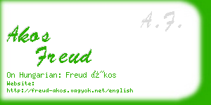 akos freud business card
